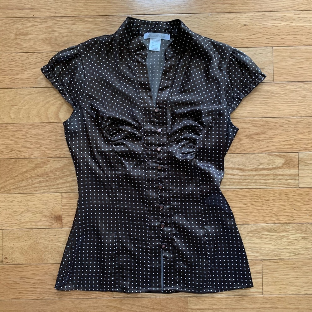 Chocolate Brown Button Down Silky shirt